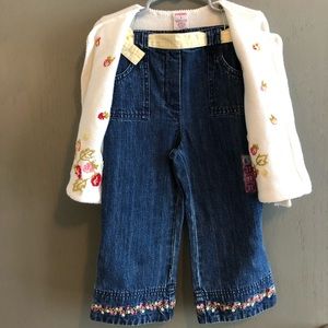 Gymboree Girls Strawberry Sweater and Jeans NWT
